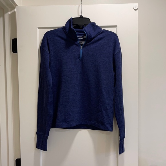 Outdoor Voices Sweaters - Outdoor Voices half zip pullover blue